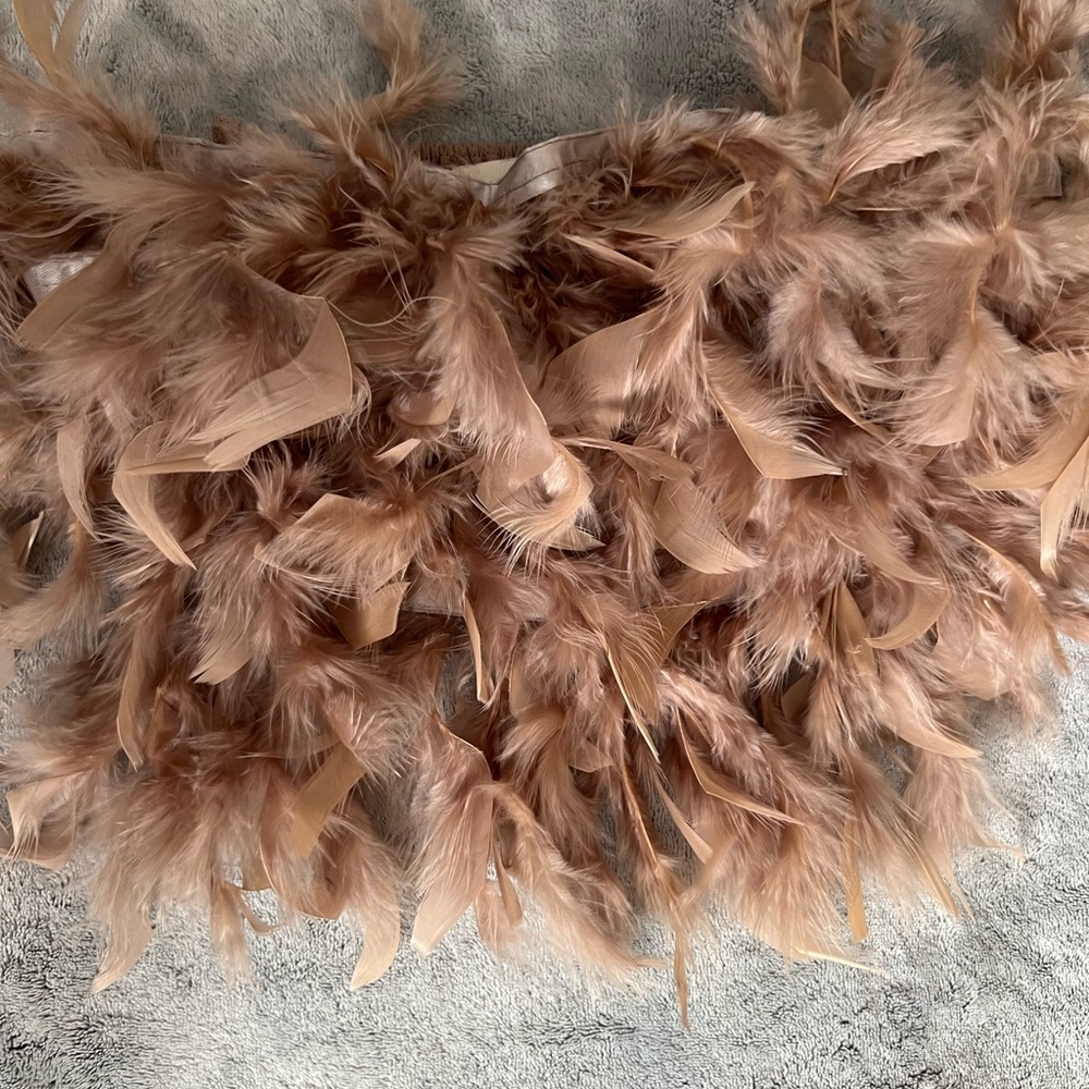 Feathered Tan top